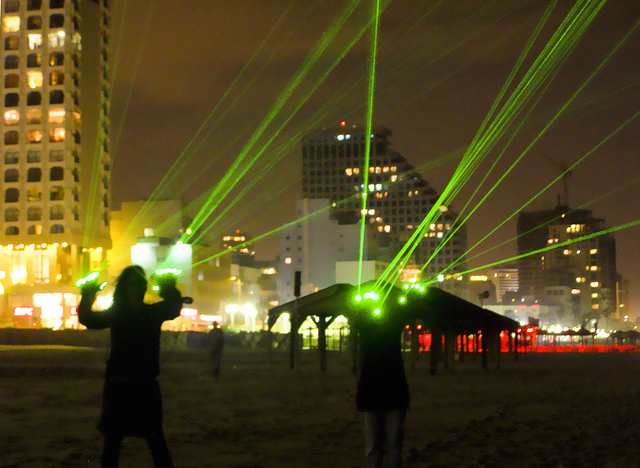 Gants Laser Vert Pour DJ