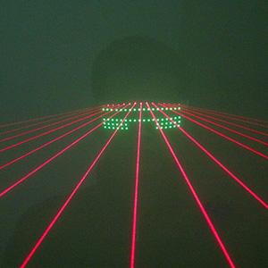 laser rouge clignotant verres