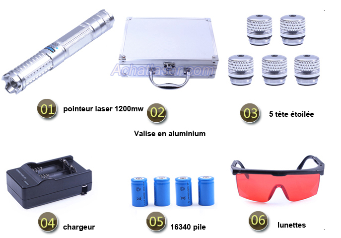 Laser 1200mW bleu prix