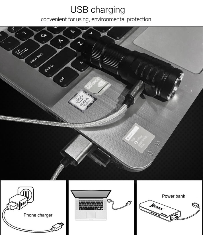 USB rechargeable lampe torche