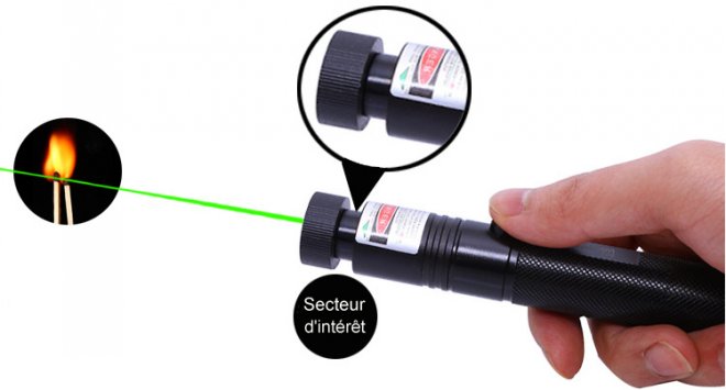 Achete pointerui laser vert 2000mW puissant