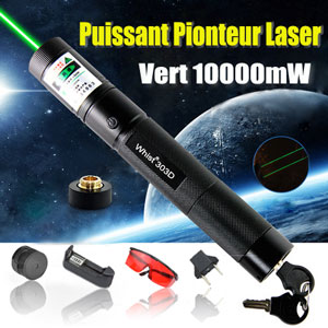 POINTEUR POINTER LASER LAZER BLEU VIOLET CLASSE II STYLO LONGUE PORTEE VERT