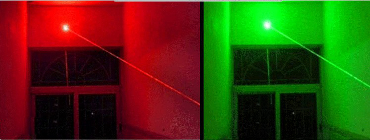 laser rouge et vert puissant