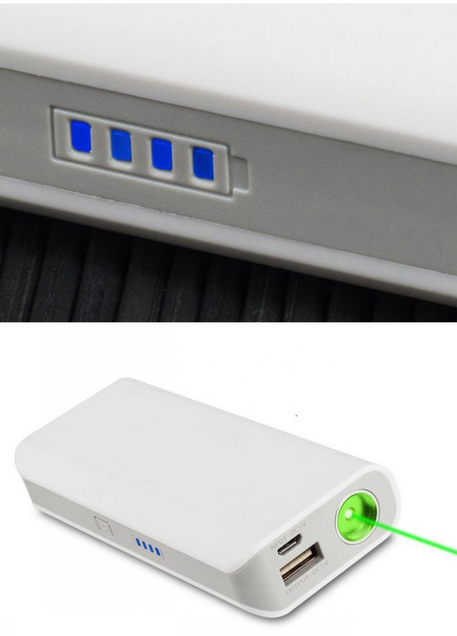 power bank et pointeur laser 5200 mA