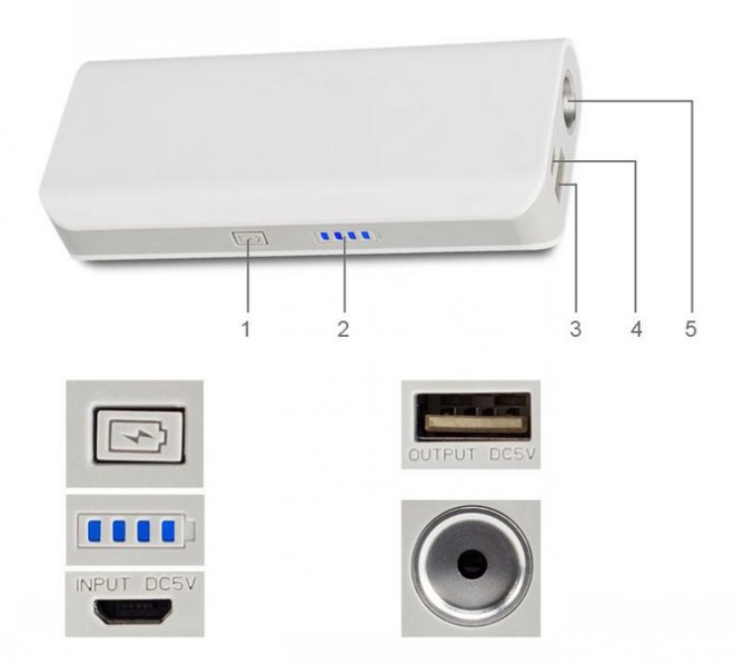 power bank et pointeur laser