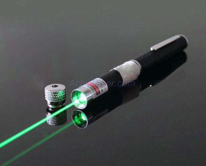 5 en 1 100mW 532nm Mid-open stylo pointeur laser vert