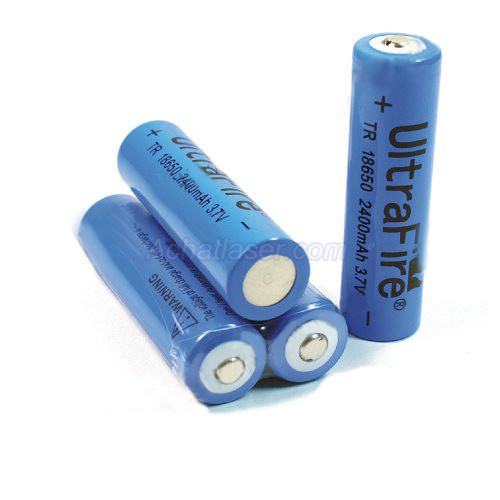 Pile 18650 au lithium chargeable de 2400mA/3.7V/Grande capacité