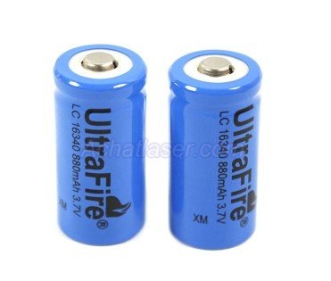 UltraFire Pile 16340 CR123 3.6V au lithium chargeable/Grande capacité