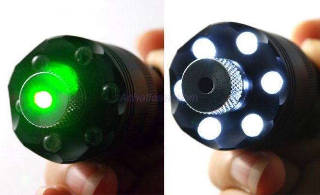  lampe de poche avec laser 200mW