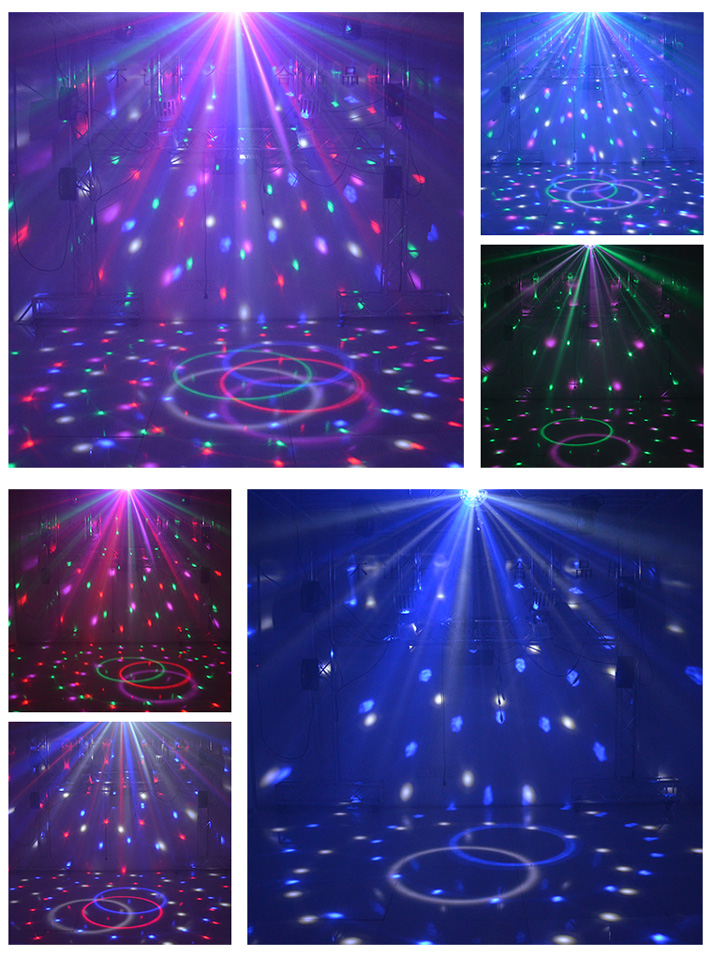 LED cristal le lumière laser rotative