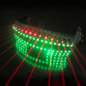 Lunettes de laser rouge LED clignotant verres