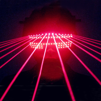 laser rouge LED clignotant verres