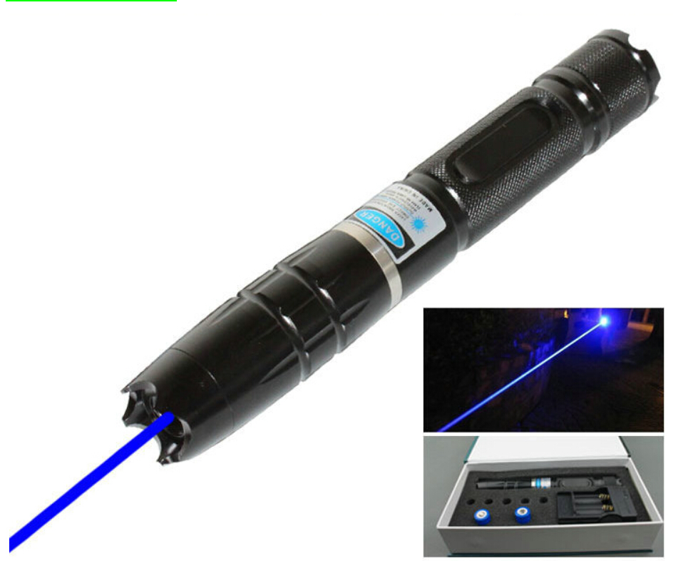 Stylo pointeur laser bleu 10000mw puissant nouveau.