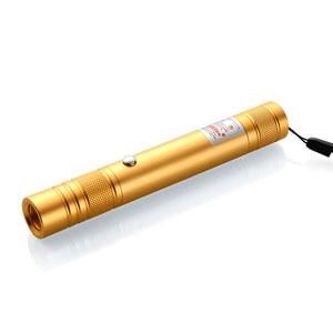 532nm Pointeur Laser Vert 300mW, surface dorée