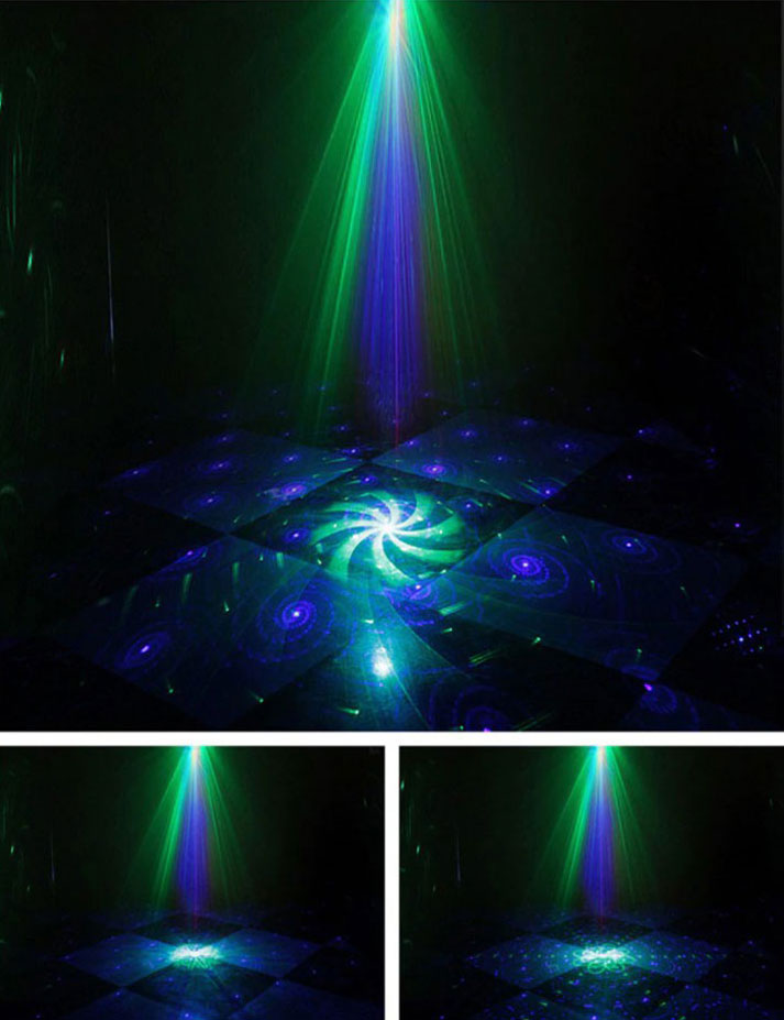 lampe laser bleu er vert