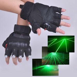 Gants laser vert/rouge avoir points unique / multiples et avion motif