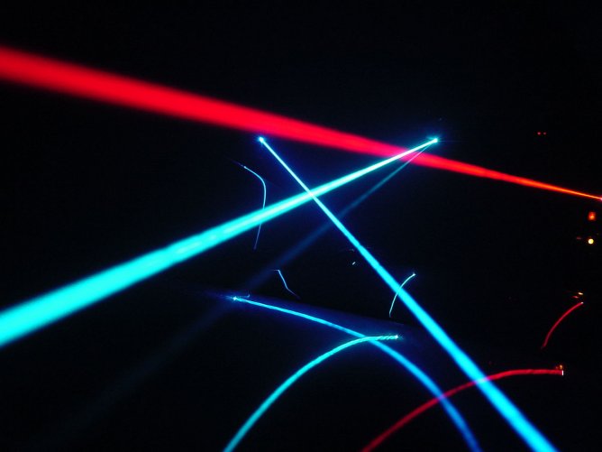 La lumière émise laser