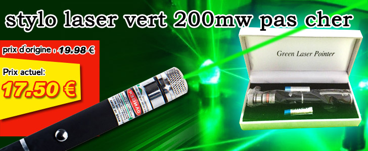 stylo laser vert 200mw 